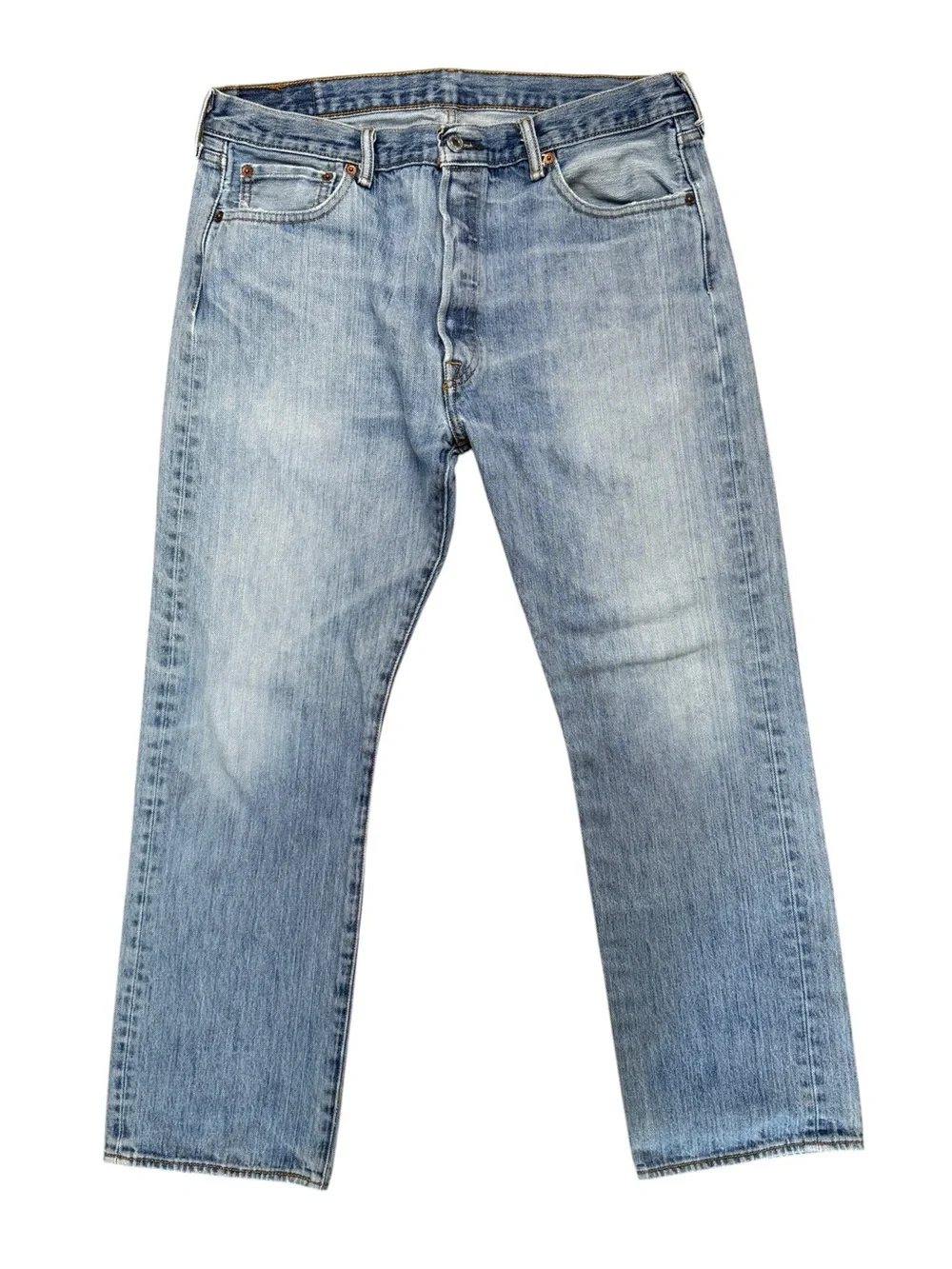 Levi’s 501 Original Fit Jeans Men’s 36x30 Light Wash Straight Leg Denim